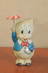 PORKY PIG WIND UP TOY. Marx lithographed