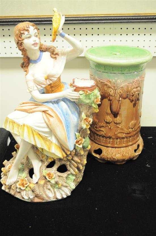 Porcelain figure of woman sitting 10ecf1