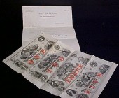 CURRENCY Uncut Sheet of Four Obsolete 10cb67