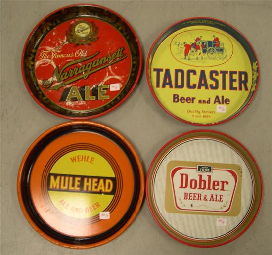 Four tin beer trays including  10cc53