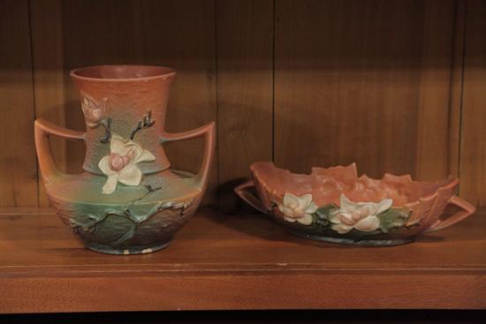 TWO PIECES OF ROSEVILLE POTTERY  1102d6