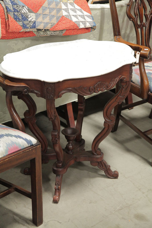 VICTORIAN PARLOR TABLE Marble 11044c