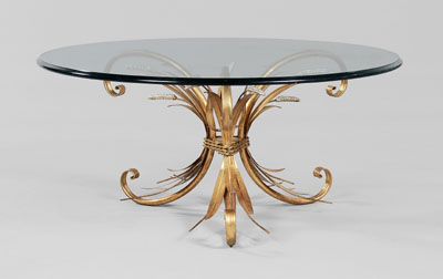 Gilt and Silvered Metal Coffee Table 20th