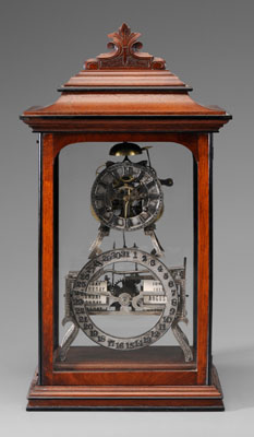 American Victorian Skeleton Clock 11110d