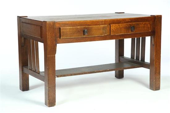 ARTS & CRAFTS LIBRARY TABLE.  American  early