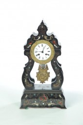 INLAID MANTLE CLOCK.  Probably France