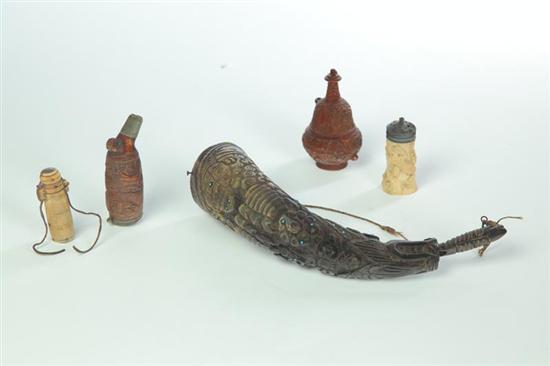 FIVE CARVED ITEMS Late 19th early 111544