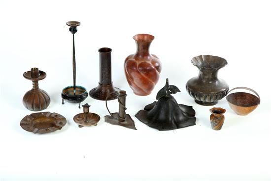 ELEVEN PIECES OF METALWARE Mostly 111575