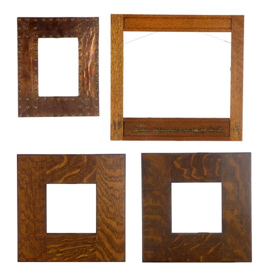 FOUR ARTS & CRAFTS FRAMES.  American  early