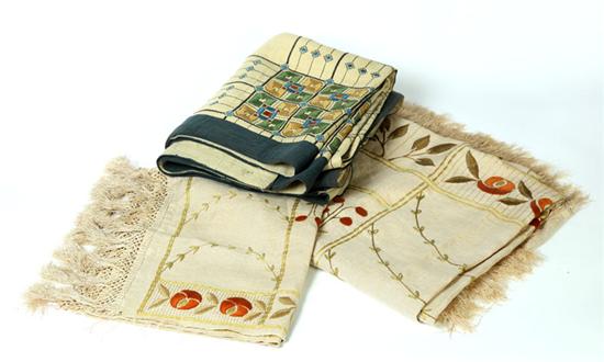 TWO ARTS & CRAFTS TEXTILES.  American