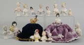 Lot of 16: German Porcelain Half Dolls.