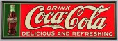 1926 Embossed Tin Coca-Cola Bottle Sign.