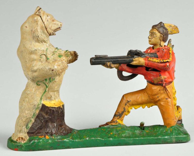 Cast Iron Indian Shooting Bear 113099