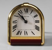 Cartier Desk Clock Swiss, 20th century,