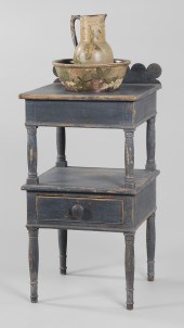 Southern Federal Blue-Painted Wash Stand