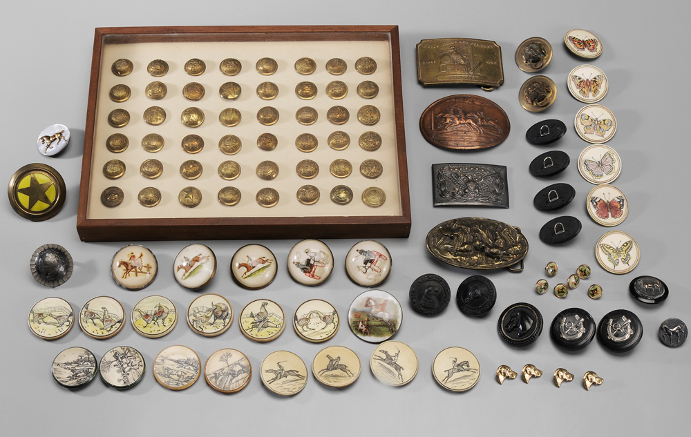 Collection of Brass Ivory Buttons 113a1f