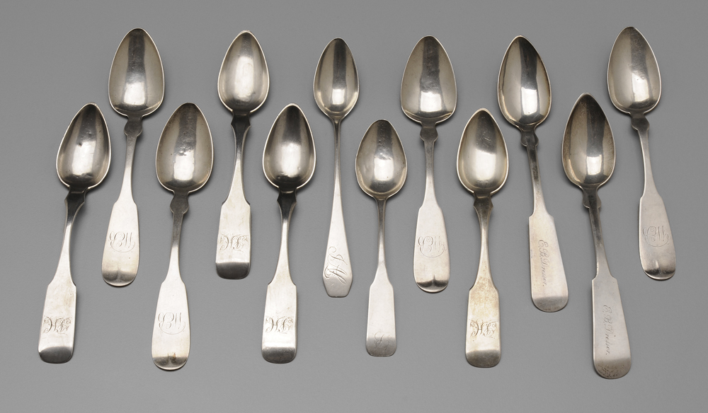 Twelve Coin Silver Spoons Most 113bb6