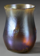 Tiffany Miniature Art Glass Vase American,