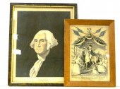Two George Washington prints: Washingtons