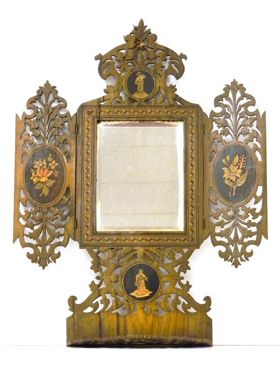 Continental wall mirror ornately 1117c4