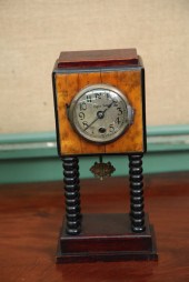 SMALL GERMAN MANTLE CLOCK. Eight day