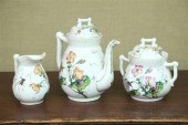 THREE PIECE LIMOGES TEA SET. All with