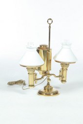 DOUBLE STUDENT LAMP.  American  ca.1880.