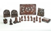 GROUP OF WOODEN ASIAN ITEMS.  Twentieth