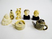 GROUP OF CARVED IVORY Asian  115e99