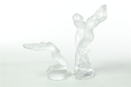 TWO LALIQUE NUDE FIGURINES France 115ebe