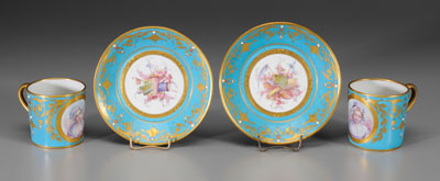 Two Sevres cups and saucers cup  114805