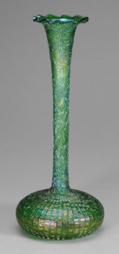 Iridescent Creta Chine art glass 1148f4