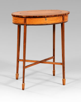 George III satinwood work table  117a31