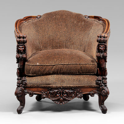 Baroque style lion carved upholstered 117a5d