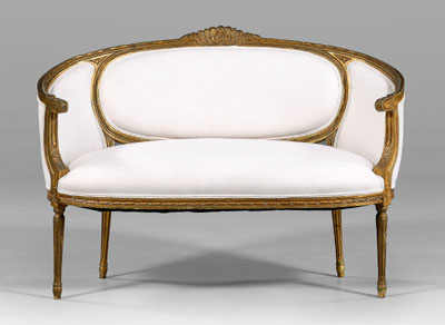 Louis XVI style settee carved  117a9e