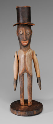 Whirligig, African-American figure, wooden