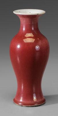 Copper Red Porcelain Baluster Vase 117f1a