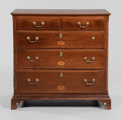 Federal Inlaid Walnut Chest Southern states,