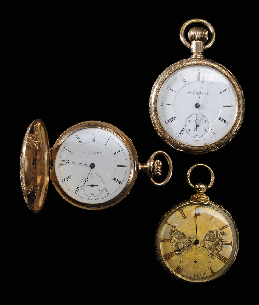 Three Gold Pocket Watches Elgin  1189b2