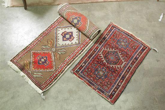 TWO ORIENTAL RUGS Persian mat 1172e8