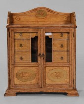Edwardian Inlaid Oak Smoking Cabinet 11a92f