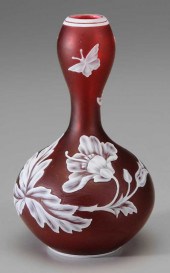Webb Cameo Glass Vase English, late