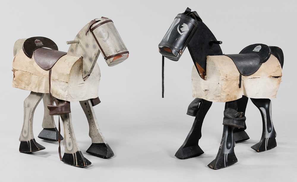 Two Rocking Horses American, early