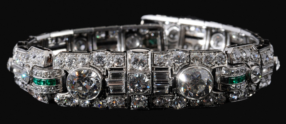 Platinum Art Deco Diamond Bracelet 1190ed