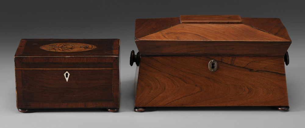 Two Tea Boxes British 19th century  1194a4