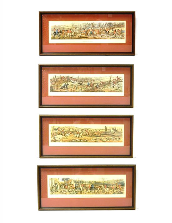 Four English hunting prints reproductions 1211d1