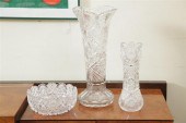 THREE PIECES OF CUT GLASS Very 12131b