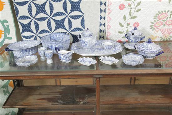 GROUP OF ADAMS BLUE AND WHITE TRANSFERWARE  121314