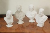 FOUR PARIAN BUSTS. Including one of