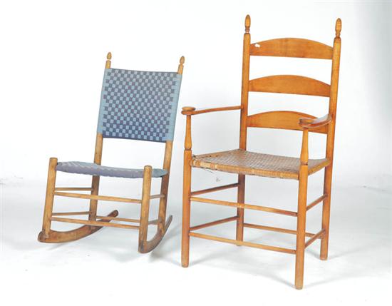 TWO SHAKER CHAIRS American late 121543